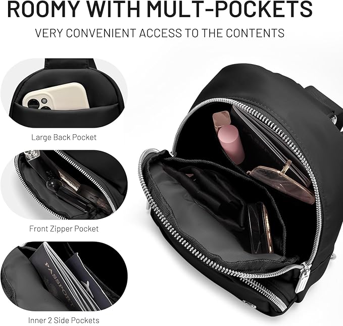 Crossbody Bags for Women Small Sling Bag Travel Cross Body Bag Anti Theft Fanny Pack Chest Purse Trendy Mini Backpack