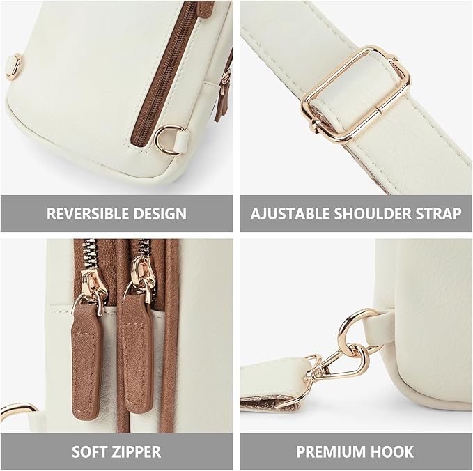 WESTBRONCO Small Sling Bag for Women Nylon Crossbody Sling Backpck Lightweight for Travel Casual Daily