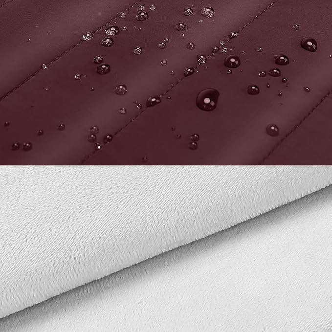 MOSISO 15-15.6 inch Laptop Case, 16 inch Puffy Laptop Sleeve Compatible with MacBook Pro 16, HP Dell ASUS Acer Toshiba Lenovo Notebook Computer, Polyester Horizontal Bag with Small Case, Wine Red