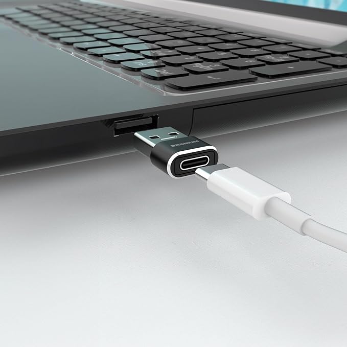 USB to USB C Adapter - iPhone 15, 16 Charging and Data Converter Type C Female to Type A Male, Compatible with Samsung Galaxy, iPad, Apple Watch