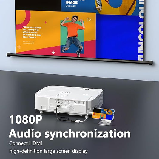 USB C to HDMI Adapter, Type C to 4K HDMI Adapter with 100W PD Multiport Digital AV Converter for MacBook Pro/air, iPad Pro/air, iPhone 15/16, Tablets, Switch and More USB-C Devices