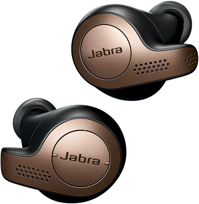 Jabra Elite 65t Alexa Enabled True Wireless Earbuds Charging Case - Copper Black (Renewed)