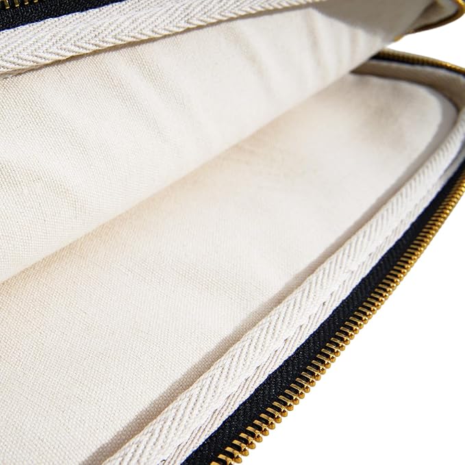 PU Leather Padded Laptop Sleeve 15.3Inch Compatible with MacBook Air 15 A3114 M3 A2941 M2, MacBook Pro 15 Laptop Bag with Charger Pouch Color Black