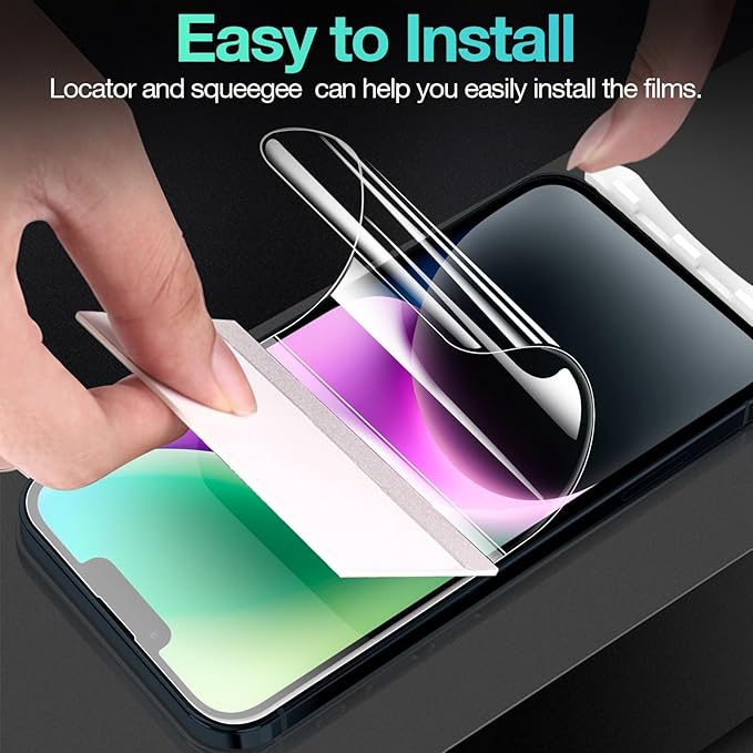 3 Pack Flexible Film Screen Protector for iPhone 13 Pro Max/ 14 Plus, Non-breakable Soft TPU Hydrogel Film for iPhone 13 Pro Max/ 14 Plus Screen Protector Film (NOT Glass)