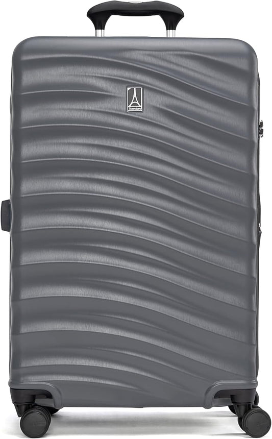 Travelpro Maxlite Air V2 Hardside Expandable Checked Luggage, 8 Spinner Wheels, Lightweight Hard Shell Suitcase, TSA lock, Shadow Grey, Checked Medium 25-Inch
