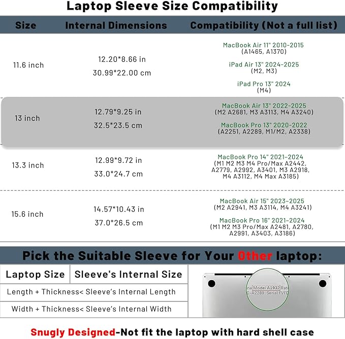 Allinside 13 inch Laptop Sleeve Case for MacBook Air 13 2018-2025/MacBook Pro 13 2016-2022, Waterproof PU Leather Laptop Sleeve Bag Protective Vertical Case Cover, Blue