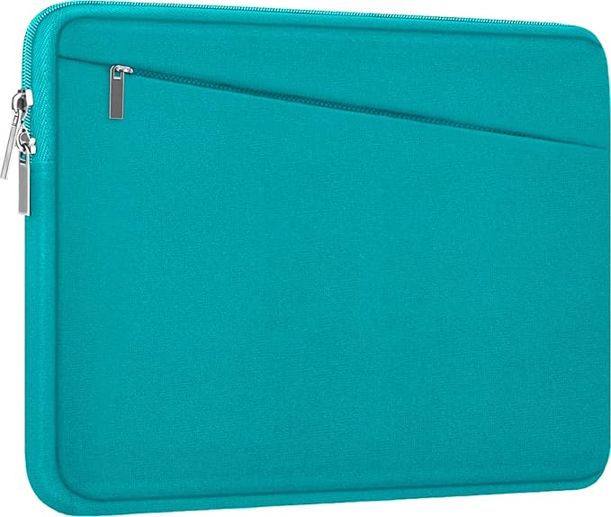 Laptop Sleeve Bag 15.6 inch, Durable Computer Carrying Bag Protective Case Briefcase Handbag with Front Pocket, Slim Laptop Case Cover for 15.6 Inch HP, Dell, Lenovo, Asus, Notebook, Light Blue