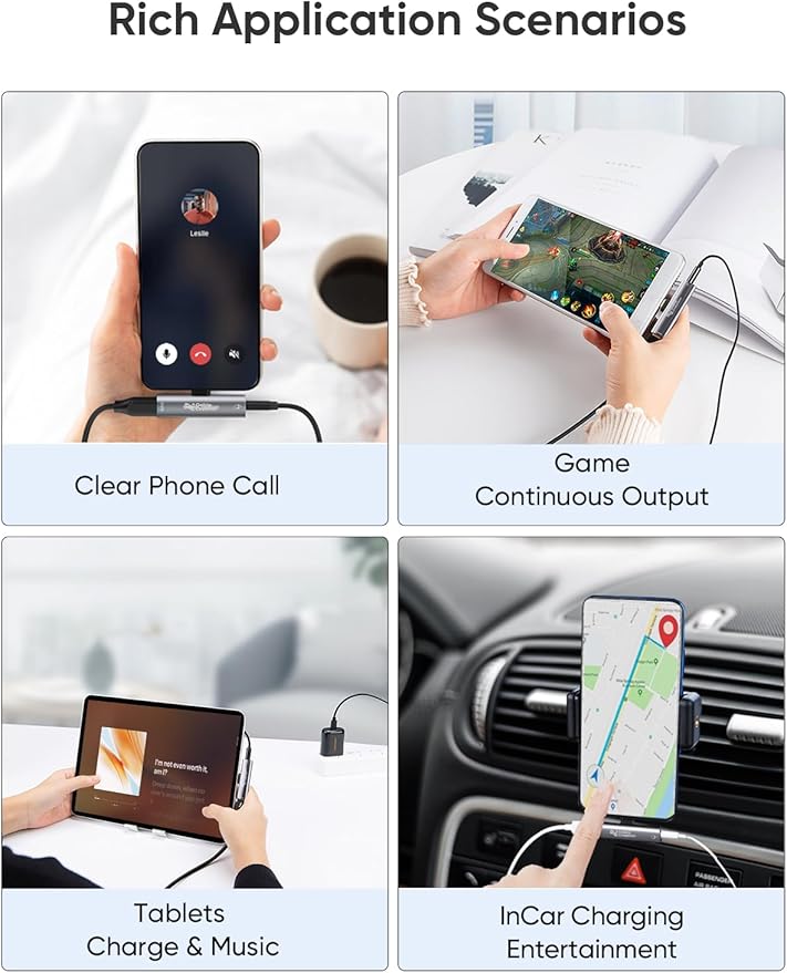 CableCreation USB C to 3.5mm Headphone and Charger Adapter, 2 in 1 Type-C to 3.5mm Audio Hi-Res with PD Fast Charge, USB C to Aux with Charging Dongle for iPhone 16 15 Pro Max, Galaxy 24+, Pixel, iPad