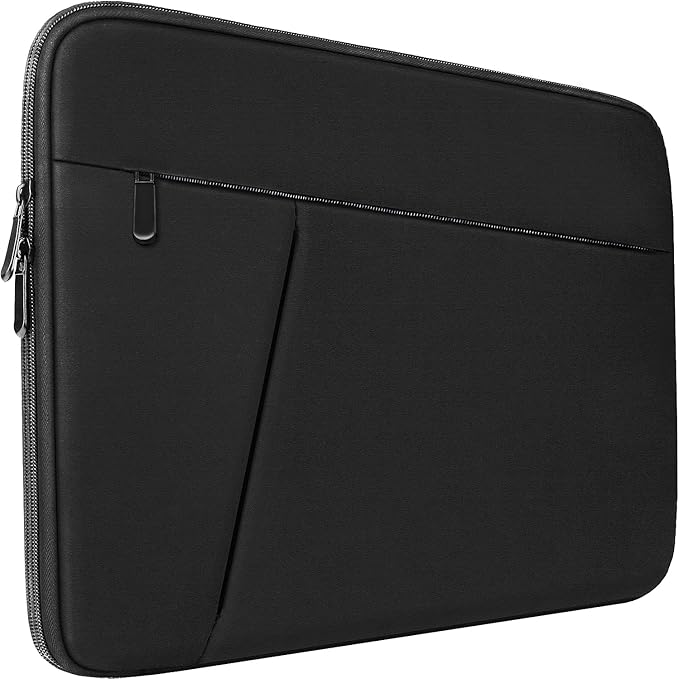 Laptop Sleeve case 14 inch, Protective Soft Padded Computer Carrying Bag Durable Laptop Cover Compatible with 14" MacBook HP Lenovo Dell ASUS Acer Chromebook Notebook Bag, Black