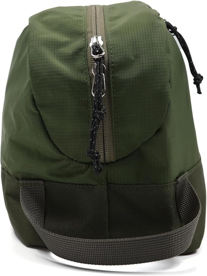 Travel Toiletry Bag 8L, Large Packing Cube with Waterproof TPU Wet/Dry Compartment (04 Forest Green)