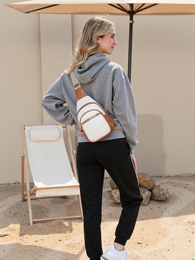 Small Leather Sling Bags for Women Fashion Crossbody Backpack Purse Sling Crossbody Bags