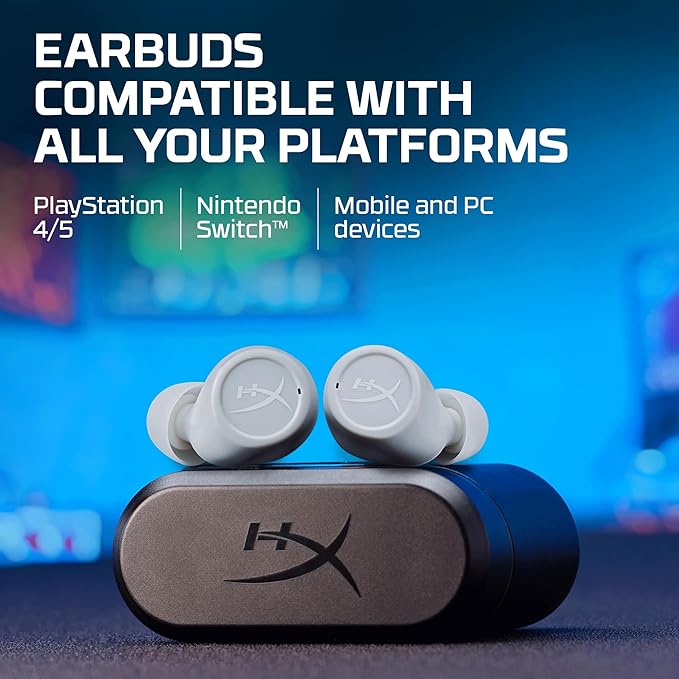 HyperX Cirro Buds Pro – True Wireless Earbuds, Active Noise Cancellation, ANC, Ambient Sound Mode, Low Latency, Bluetooth 5.2, IPX4, Fast Charge, PC, Nintendo Switch, Mobile - Tan