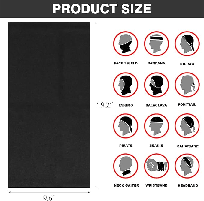 Neck Gaiter Sun Protection Face Mask for Men Women Breathable Head Wrap Headwear Balaclava Bandana