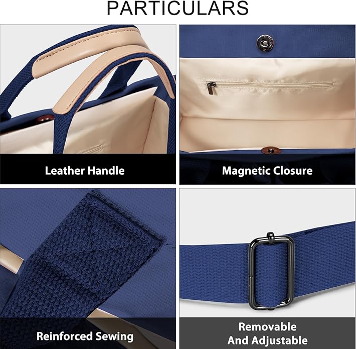 Tote Bags for Women Canvas Tote Purse Crossbody with Pockets Top Handle Shoulder Satchel Bag for Women