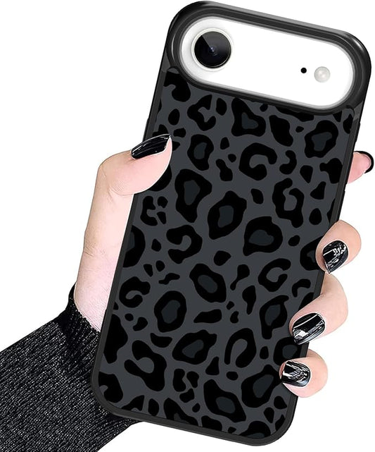 KANGHAR Case Compatible with iPhone Air,Black Leopard Design,Tire Texture Non-Slip +Shockproof Rugged TPU Protective Case for iPhone Air 6.5 Inch