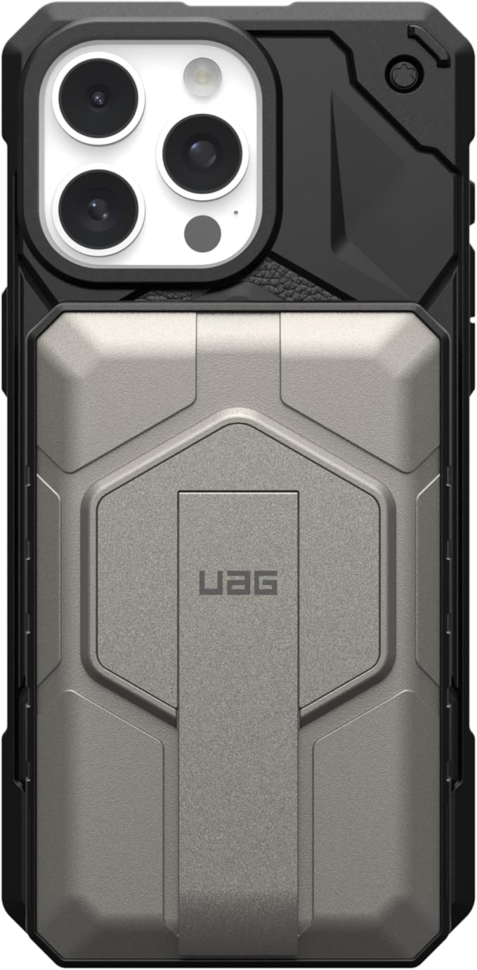 URBAN ARMOR GEAR UAG 10000mAh Power Bank SRGE 20W 2-Port USB-C USB Magnetic Wireless Portable Charger Fast Charging Battery Pack w/Kickstand Compatible with iPhone 17, Galaxy S25, Black/Titanium