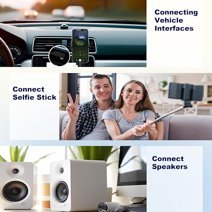 2 Pack USB-C to 3.5 mm Headphone Jack Adapter, Aux Audio Dongle Cable Compatible with iPhone 15 Series and More Type-C Devices, Black