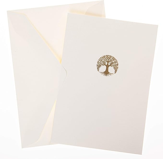 Graphique Box of Cards, Tree - Includes 10 Cards with Matching Envelopes and Storage Box, Cute Stationery Made of Durable Heavy Cardstock, Cards Measure 3.25" x 4.75"