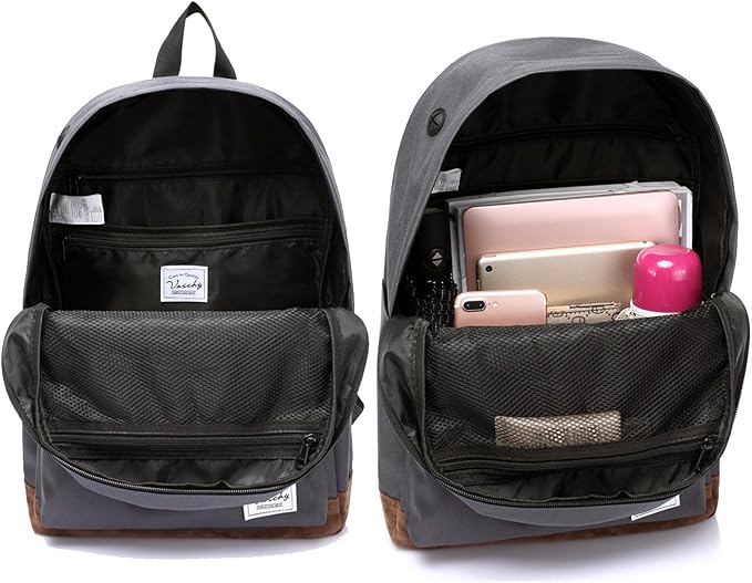 Backpack for Men Women,VASCHY Classic Water-resistant Lightweight Travel School Backpack Casual Daypack