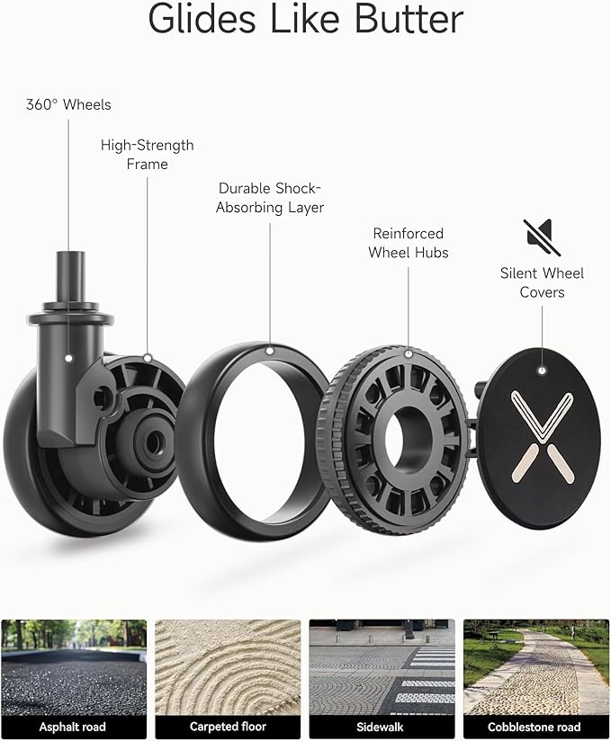 LUGGEX Carry On Luggage 22x14x9 Airline Approved, Polycarbonate Hard Suitcase with Front Pocket (Charcoal Metallic, 20 Inch, 35L)