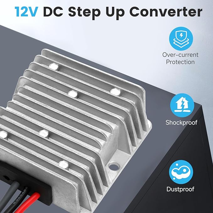 Starlink Gen 3 Power Cord 12v to 57v Step up Converter, 4.5A DC Boost Converter with DC Male Plug Cable for Starlink Gen 3 Router,RV, Marine, Truck, Off-Grid Use - No Voltage Drop