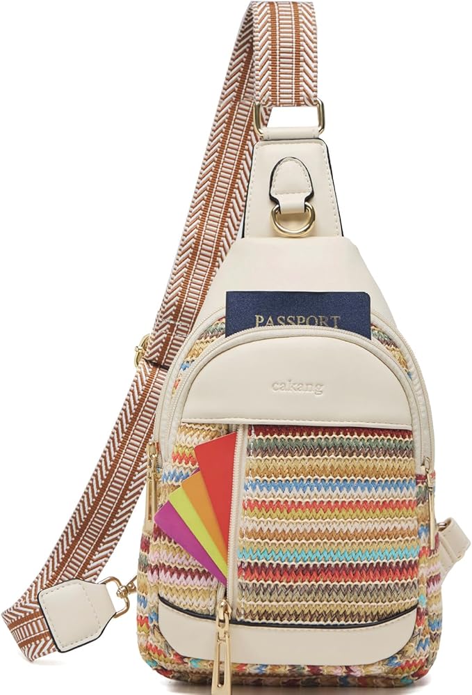 Womens Sling Bag Crossbody Bags for Women Vegan Leather Sling Backpack Daypack Fanny Pack Crossbody Purse Travel