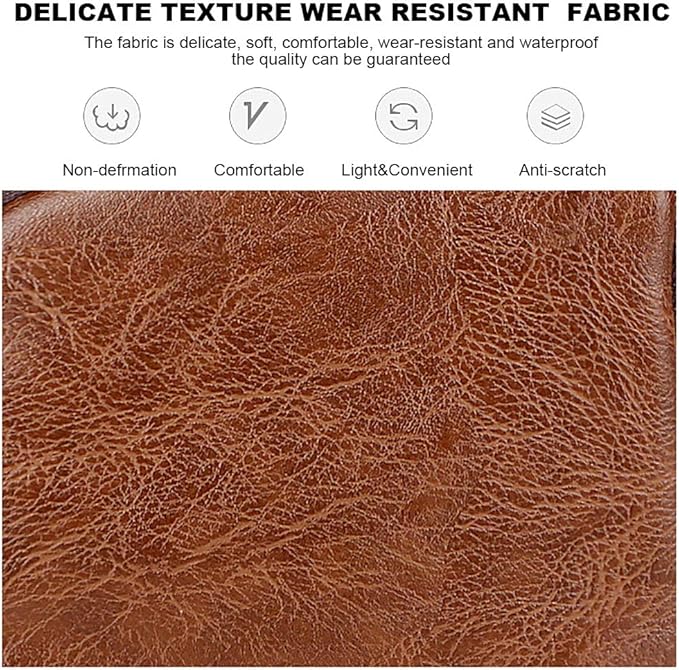 Peicees Leather Sling Bag Mens Crossbody Bag Chest Bag Sling Backpack for Men with USB Charge Port