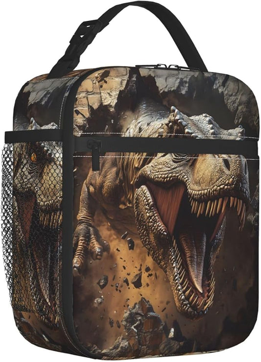 Dinosaur Lunch Box for Women Kids Girls Men Insulated Lunch Bag Lunchbox Adults Lunch Tote Bags Reusable Cooler for Work Office School Picnic Travel