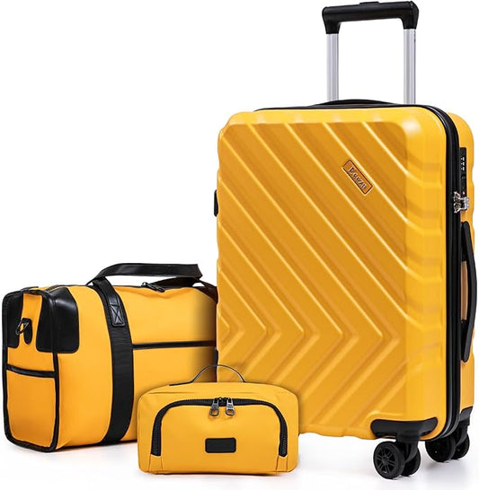 Luggage Sets 3 Piece,Suitcases with Wheels,Carry On Luggage Set 22x14x9 Airline Approved,Hardshell Luggage Sets With TSA Lock,20 Inch Carry On Suitcase
