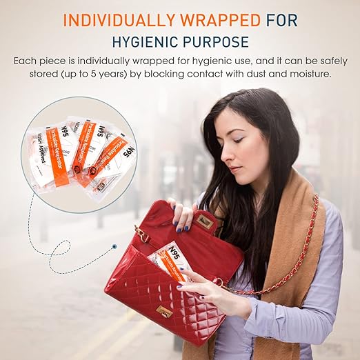 N95 Mask NIOSH Approved 30-Pack, Particulate Respirator N95 Face Masks Universal Fit - Individually Wrapped