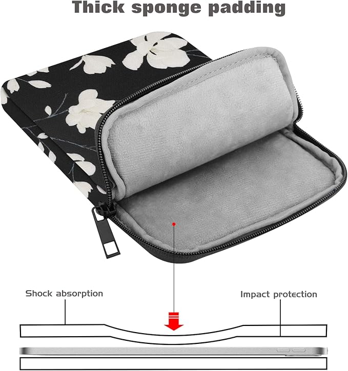 MoKo 9-11 Inch Tablet Sleeve Bag Carrying Case Fits New 11inch iPad Air M3, iPad A16 2025, iPad Pro 11 M4, Air 5/4/3, iPad 10/9/8th Gen, Tab S8/S9 11", Magnolia