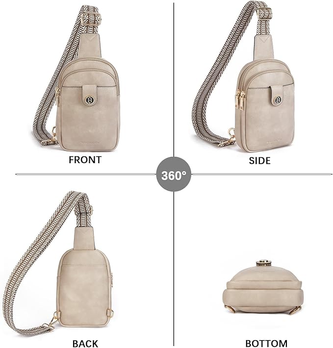 BOSTANTEN Small Sling Bag Crossbody Bags for Women Trendy Crossbody Purse Leather Chest Bag