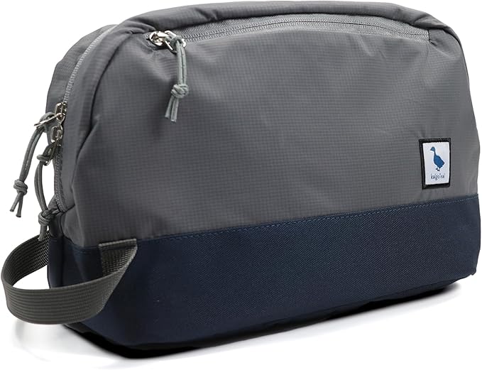 Travel Toiletry Bag 8L, Large Packing Cube with Waterproof TPU Wet/Dry Compartment (05 Ash Gray)