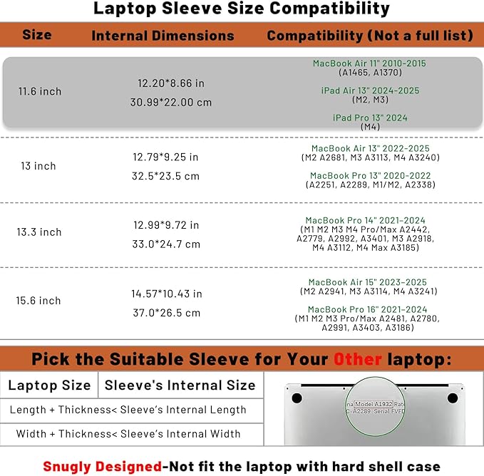 Allinside 11-12 inch Laptop Sleeve Case Compatible with MacBook Air 11 2010-2015/MacBook 12 2015-2017, Waterproof PU Leather Laptop Sleeve Bag Protective Vertical Case Cover, Brown