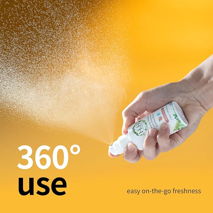 HH Herb&Health Feminine Wash and Deodorant Spray Set, pH 3.6 Intimate Cleanser and Odor Control Mist, Natural Essential Oils, Alcohol Free, For Daily Freshness and Sensitive Skin -Woody scent