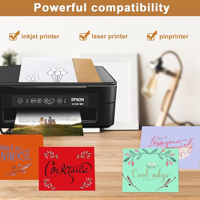 10 Assorted Colors Blank Flat Cards and Envelopes 4.25 x 5.5 Heavy Single Panel Cardstock and A2 Envelopes Self Seal 20 Packs for Wedding Invitations, Greeting Cards, Thank You Cards, Party