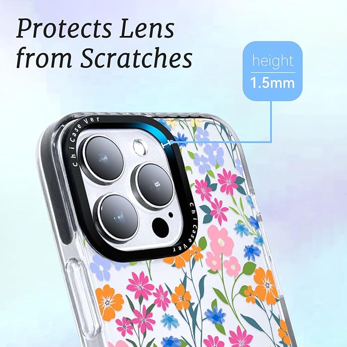 for iPhone 16 Case, Vibrant Garden Floral Pattern, Military-Grade Drop Protection, Cute Soft Slim TPU Protective Cover with Camera Lens Protection for Women & Girls