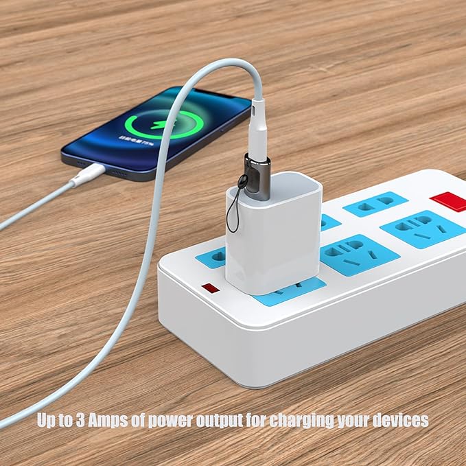 2Pack USB to USBC Adapter,usbc to USB Adapter for iPhone 16/15 Charger,iPhone 16/15/14/13/12 Pro Max Plus,iPad 9/10 Air 5 Mini 6,Car,Samsung S24 S23 S22 Plus Ultra etc.