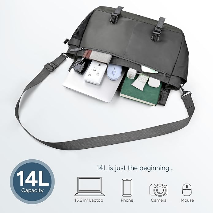 Expandable Messenger Bag Fit 16" Laptop for Men Women Work College Office Computer