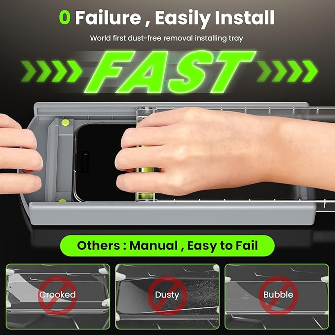 WSKEN for iPhone 16 Pro Max Privacy Screen Protector - [4 Way 360 Anti-Spy] [Auto Dust-Remove & Zero Bubble] 4 Directions Anti Peep Shatterproof Tempered Glass for 16 Pro Max 6.9 Inch, 2 Pack