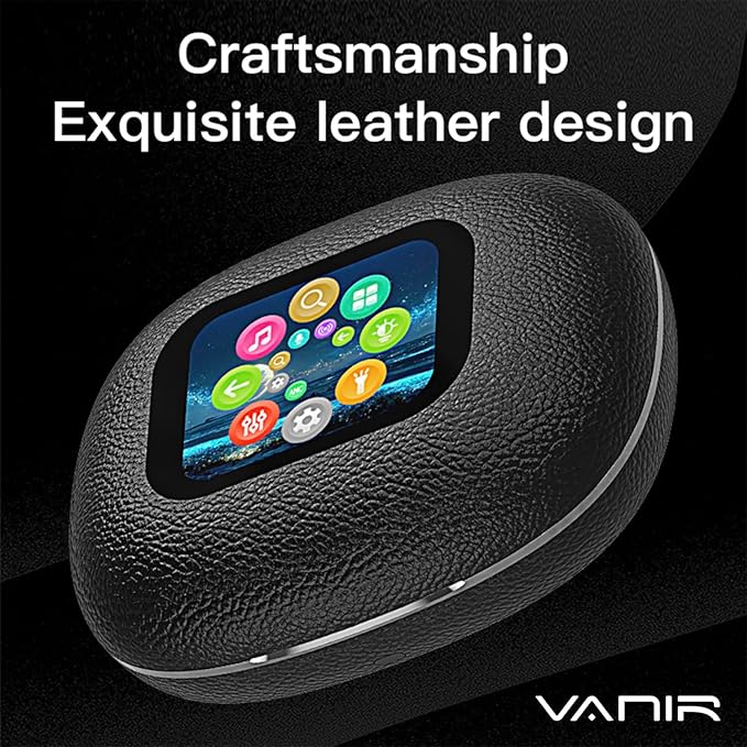 VANIR Wireless Earbuds, Open Ear Design BT 5.4 Earphones, Portable Earpiece, Support 144 Languages Real Time Translation Headphones, Full Color Display Touch Screen Gaming Headsets