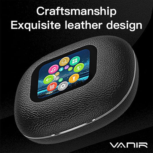 VANIR Wireless Earbuds, Open Ear Design BT 5.4 Earphones, Portable Earpiece, Support 144 Languages Real Time Translation Headphones, Full Color Display Touch Screen Gaming Headsets