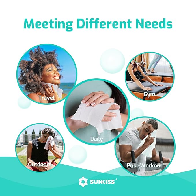 SUNKISS Trustplus Wet Wipes for Adult No Rinse, Extra Large 8”x12” Body Cleaning Washcloths for Elderly Incontinence & Cleansing, Unscented, 800 Count (16 Packs of 50)