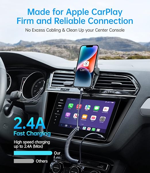 Coiled Lightning Cable 3ft, 2 Pack iPhone Charger Cable for Car, [Apple MFi Certified] Short Retractable Charging Cord Compatible with iPhone 14/13/12/11 Pro Max/XS MAX/XR/XS/8/iPad/iPod/CarPlay