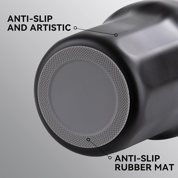 VEGOND 30 oz Insulated Stainless Steel Tumblers with lid and straw Bulk Pack Double Wall Vacuum Coffee Mug with Non-Slip Silicone Base, Sweat Proof Powder Coated Cup for Hot Cold Drinks, Black 4Pack