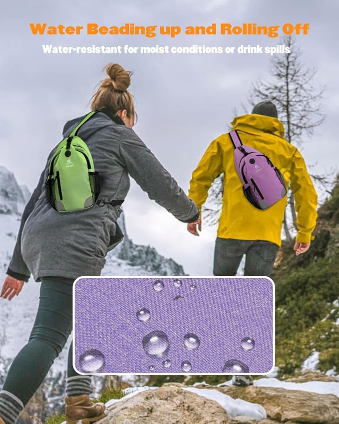 Sling Bag for Women, Crossbody Bag for Men, Cross Body Hiking Backpack, Travel Daypack, Chest Pack with Chest Phone Holder