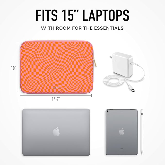 Vandel Slim MacBook Air 15 Inch Laptop Sleeve, 15 inch Laptop Case, Protective MacBook Pro Case, Dell XPS 15 Cover, Surface, Mac Book Air Pouch, Computer Carrying Bag