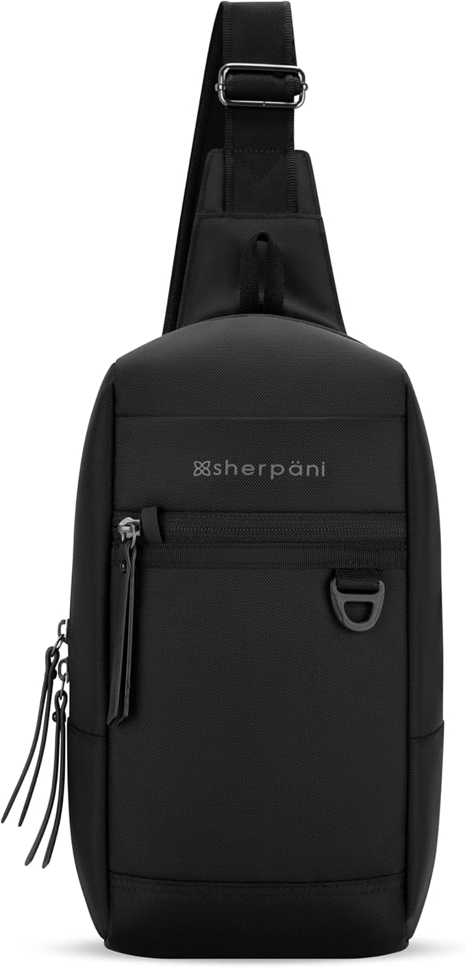 Sherpani Metro, Anti Theft Sling Bag, Sling Backpack, 5L Travel Bag, Shoulder Chest Purse, Crossbody Backpack for Women, Metal Hardware, Travel Gift (Carbon Pro)