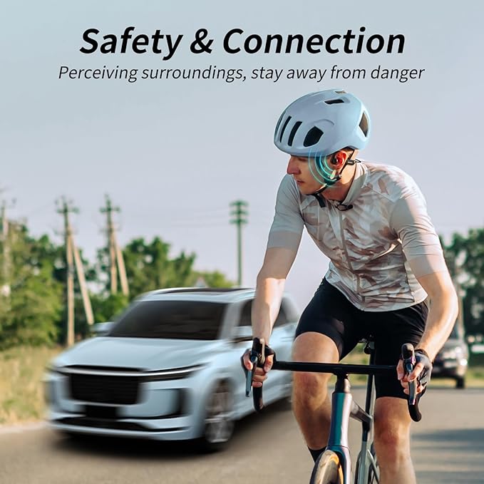 CXK Bone Conduction Headphones Bluetooth 5.4 Open Ear Headphones with Mic, Premium Loud Sound 10Hrs Playtime Bluetooth Headphones, IPX6 Waterproof Sports Headset for Running, Cycling, Walking