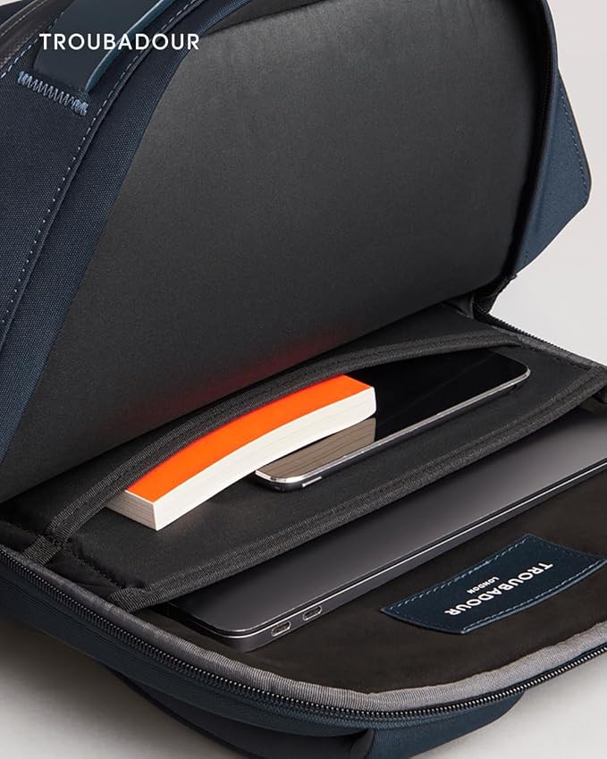 Troubadour Apex 3.0 Compact - 16L Premium Laptop Backpack - Ergonomic & Water Resistant - Designed for Work and Travel - Navy